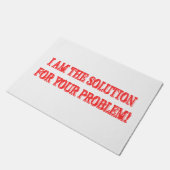 Kute Artwork Design "I AM THE SOLUTION" Kopen Deurmat (Schuin)