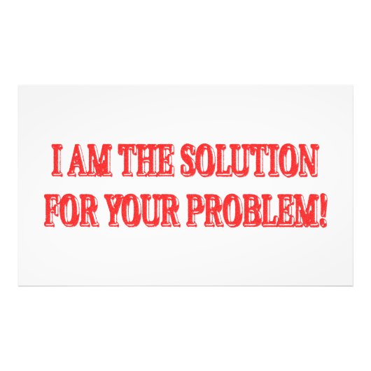 Kute Artwork Design "I AM THE SOLUTION" Kopen Foto Afdruk (Voorkant)