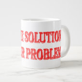 Kute Artwork Design "I AM THE SOLUTION" Kopen Grote Koffiekop (Voorkant rechts)