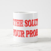Kute Artwork Design "I AM THE SOLUTION" Kopen Grote Koffiekop (Voorkant)