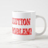 Kute Artwork Design "I AM THE SOLUTION" Kopen Grote Koffiekop (Rechts)