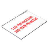 Kute Artwork Design "I AM THE SOLUTION" Kopen Notitieboek (Linkerzijde)
