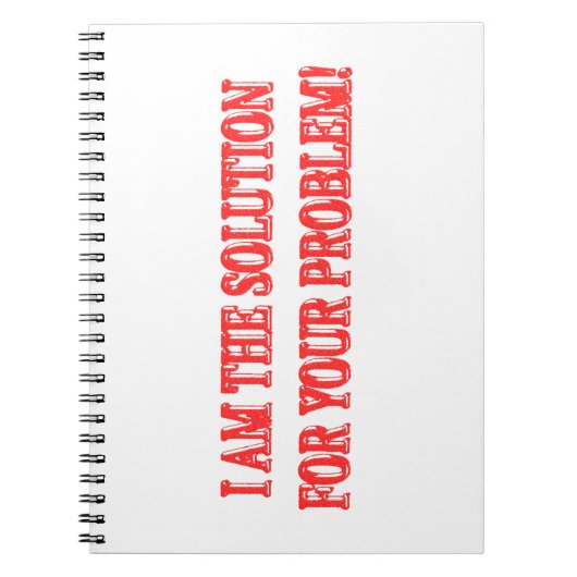Kute Artwork Design "I AM THE SOLUTION" Kopen Notitieboek (Voorkant)