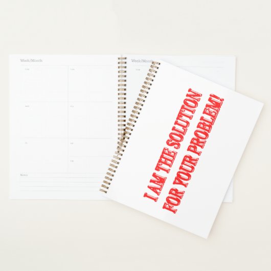 Kute Artwork Design "I AM THE SOLUTION" Kopen Planner (Display)