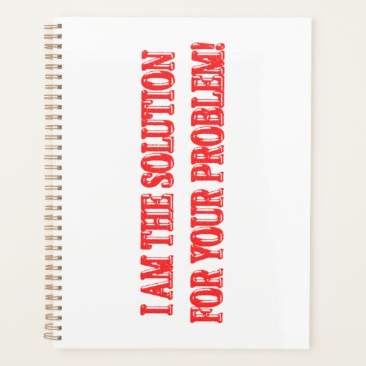 Kute Artwork Design "I AM THE SOLUTION" Kopen Planner (Voorkant)