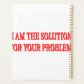 Kute Artwork Design "I AM THE SOLUTION" Kopen Planner (Achterkant)