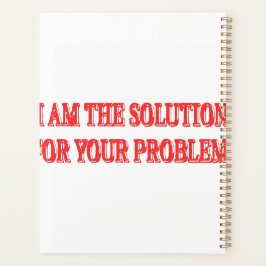Kute Artwork Design "I AM THE SOLUTION" Kopen Planner (Achterkant)