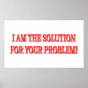 Kute Artwork Design "I AM THE SOLUTION" Kopen Poster