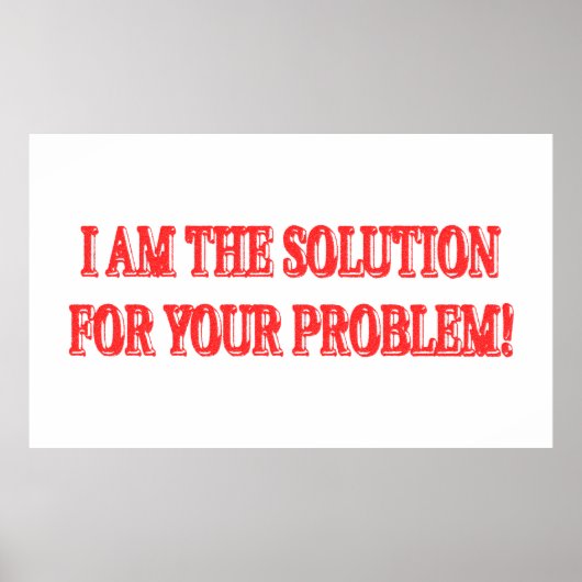 Kute Artwork Design "I AM THE SOLUTION" Kopen Poster (Voorkant)