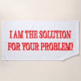 Kute Artwork Design "I AM THE SOLUTION" Kopen Strandlaken