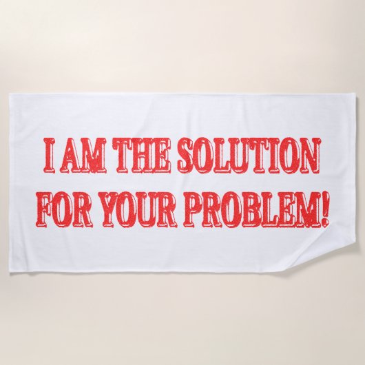 Kute Artwork Design "I AM THE SOLUTION" Kopen Strandlaken (Voorkant)