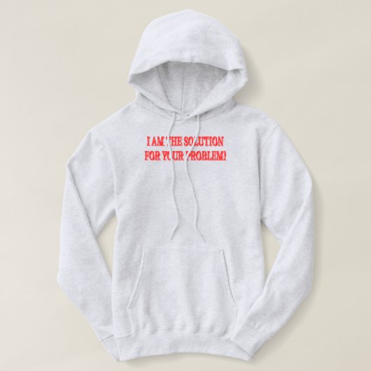 Kute Artwork Design "I AM THE SOLUTION" Nu kopen Hoodie (Design voorkant)