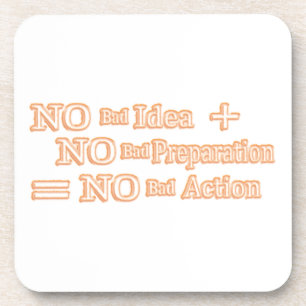 Kute Artwork Design "No Bad Action Equation" Kopen Bier Onderzetter