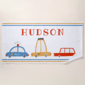 Kute auto's Aangepaste keukendoek Strandlaken (Voorkant)