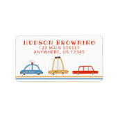 Kute auto's - Aangepaste labels voor retouradresse (Voorkant)