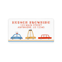 Kute auto's - Aangepaste labels voor retouradresse