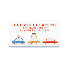 Kute auto's - Aangepaste labels voor retouradresse