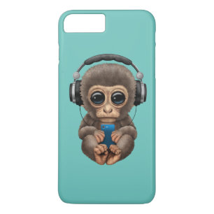 Kute Baby aap met hoofdtelefoon Case-Mate iPhone Case
