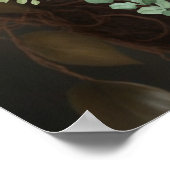 Kute Baby aap op een Boom Gele Bloemen Poster (Hoek)