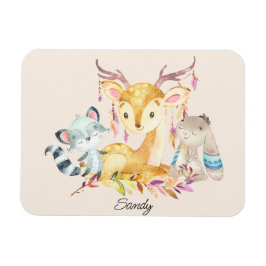 Kute Baby Animals Aangepaste naam Genderneutraal Magneet