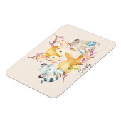 Kute Baby Animals Aangepaste naam Genderneutraal Magneet (Linkerzijde)