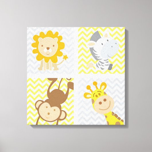 Kute Baby Animals Canvas Afdruk (Voorkant)