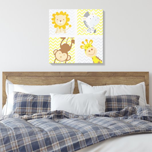 Kute Baby Animals Canvas Afdruk (Insitu (Slaapkamer))
