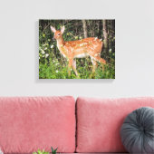 Kute Baby Animals Fawn Deer Canvas Print (Insitu (Woonkamer))