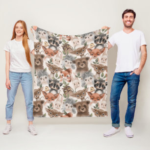 Kute Baby Animals Fleece Deken