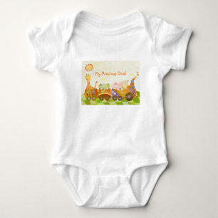 Kute Baby Animals op Choo Choo Train Romper
