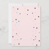 Kute Baby Animals, Stars Baby shower Kaart (Achterkant)