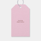 Kute Baby Beer Dank u Label (Roze) Cadeaulabel (Achterkant)