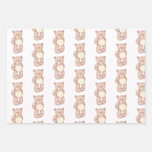 Kute baby beer inpakblad inpakpapier vel (Voorkant 2)