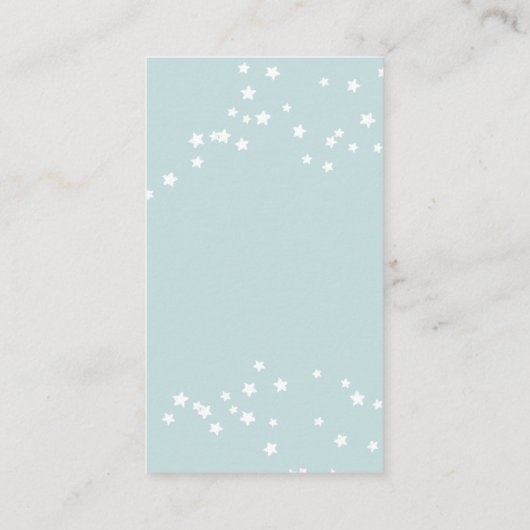 Kute Baby Blue Hot Air ballonboek voor Baby Informatiekaartje (Achterkant)