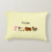 Kute Baby-boerderijdieren Accent Kussen (Achterkant)