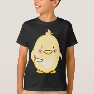 Kute baby chick met mes t-shirt