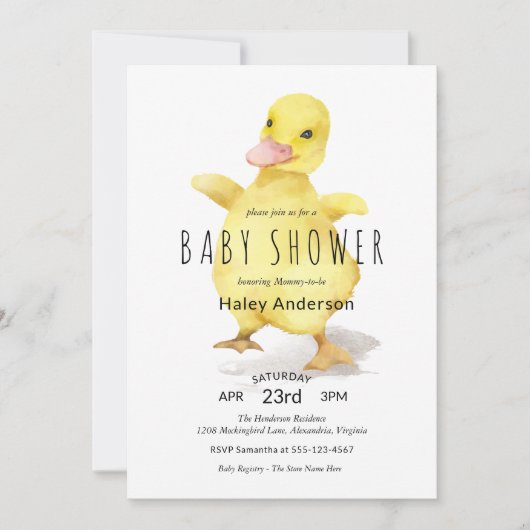 Kute Baby-deklaag-Baby shower Kaart (Voorkant)