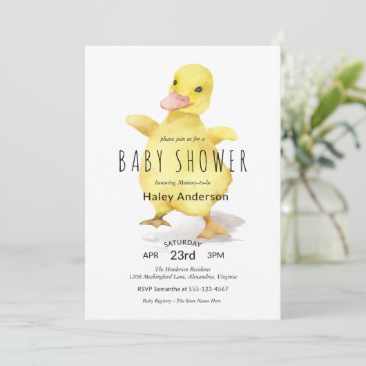 Kute Baby-deklaag-Baby shower Kaart (Staand voorkant)