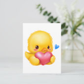 Kute Baby die bedekt is met een roze Valentijn Briefkaart (Staand voorkant)