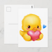 Kute Baby die bedekt is met een roze Valentijn Briefkaart (Voorkant / Achterkant)