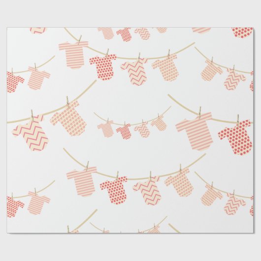 Kute baby douche cadeaupapier (Vlak)