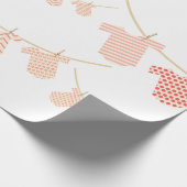 Kute baby douche cadeaupapier (Hoek)