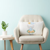 Kute Baby Elephant met bloemen Lumbar Cushion Kussen (Stoel)