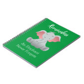 Kute Baby Elephant Quote Herinder Notitieboek (Linkerzijde)