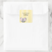 Kute Baby Elephant Shower Birthday Party Sticker (Tas)