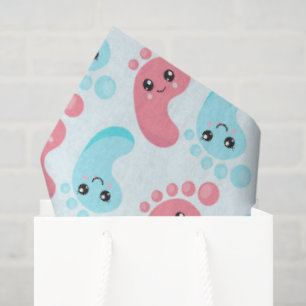 Kute baby gender laten zien tissuepapier