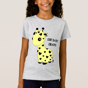 Kute Baby Giraffe Geel Tall Animal T-shirt