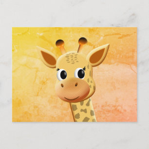 Kute Baby Giraffe tekening Briefkaart