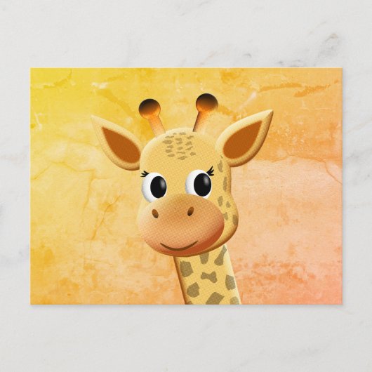 Kute Baby Giraffe tekening Briefkaart (Voorkant)