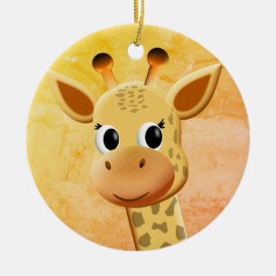 Kute Baby Giraffe tekening Keramisch Ornament